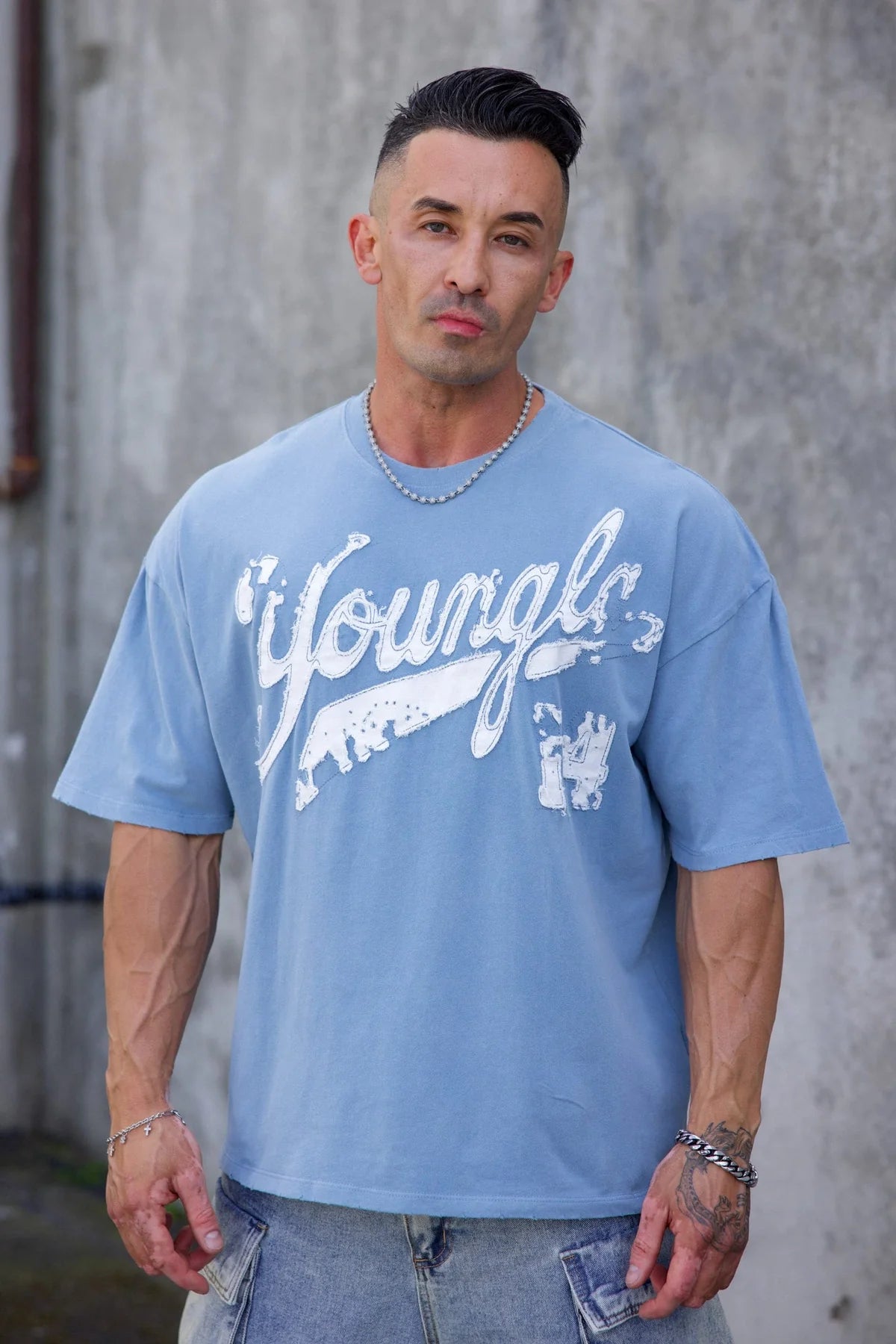4182 - Distressed Script Tees