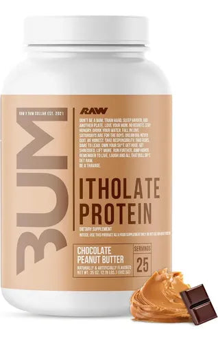 Whey Isolate Proteína Powder Chocolate Peanut Butter 25 Servicios RAW CBUM Sports