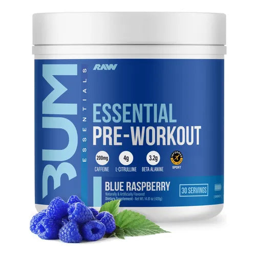 Bum Essentials, Essential Pre-Workout, Blue Graspberry, 14.92 oz (423 g)