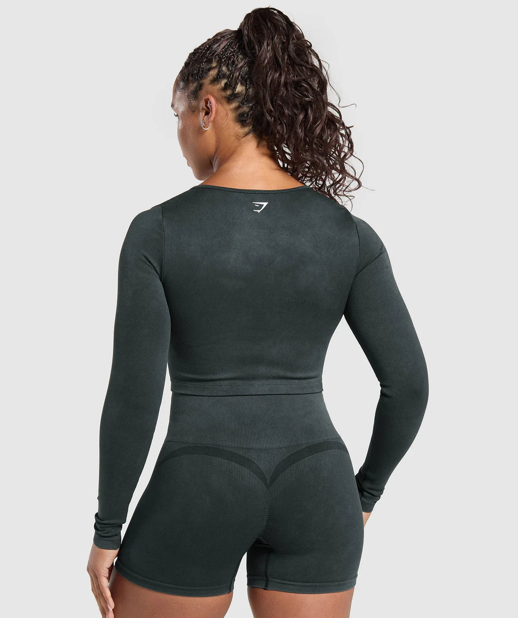 Gains Seamless Washed Zip Up Jacket Regular Fit