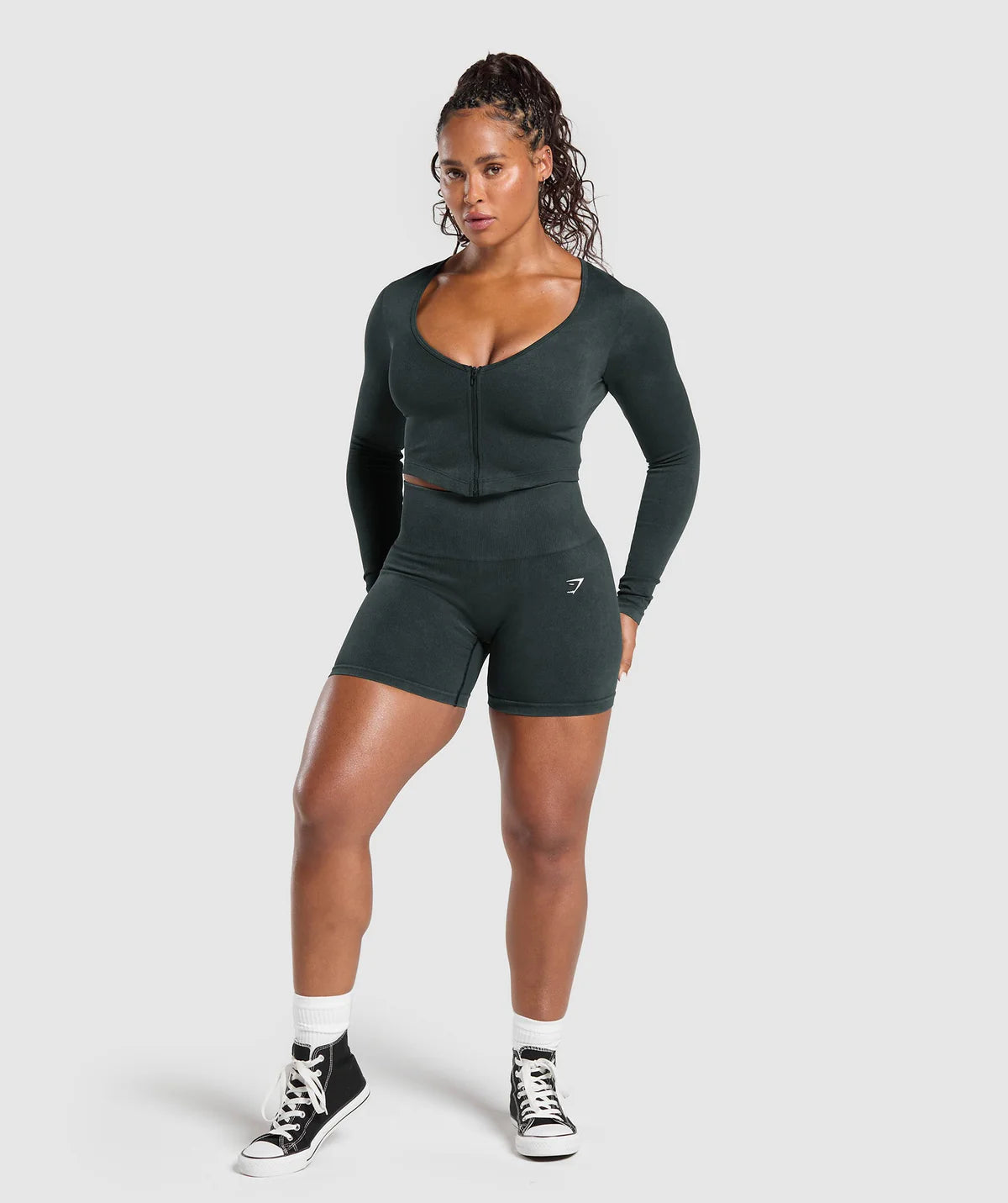 Gains Seamless Washed Zip Up Jacket Regular Fit