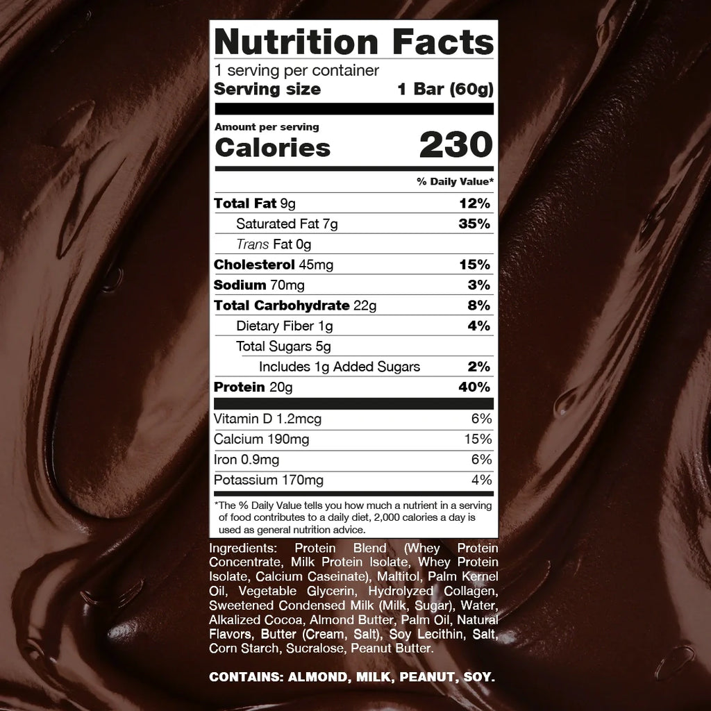 Protein Bar, Dark Chocolate Cookie Butter, 12 Bars, 2.11 oz (60 g) Each