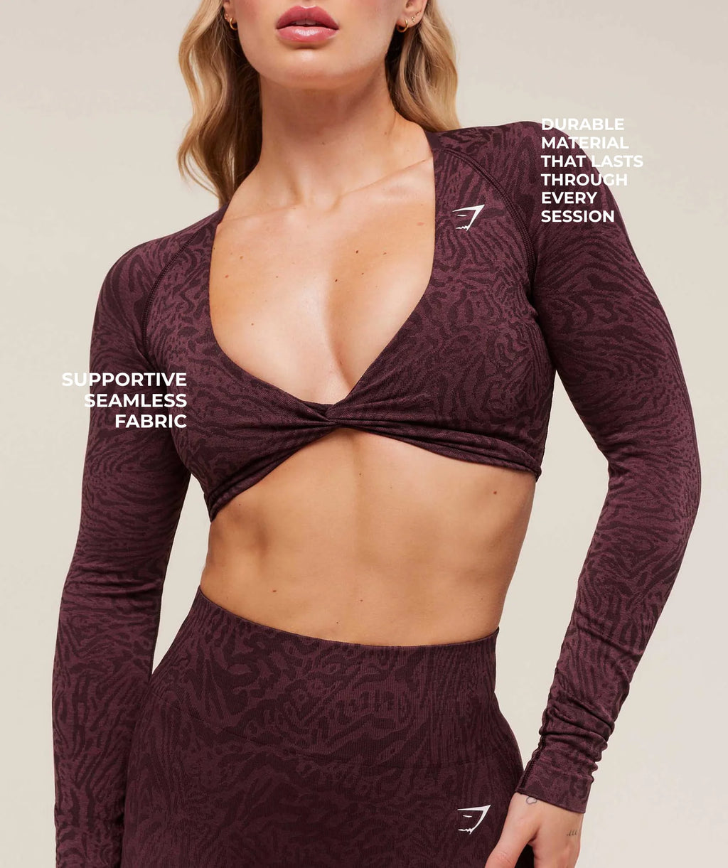 Adapt Animal Long Sleeve Crop Top
