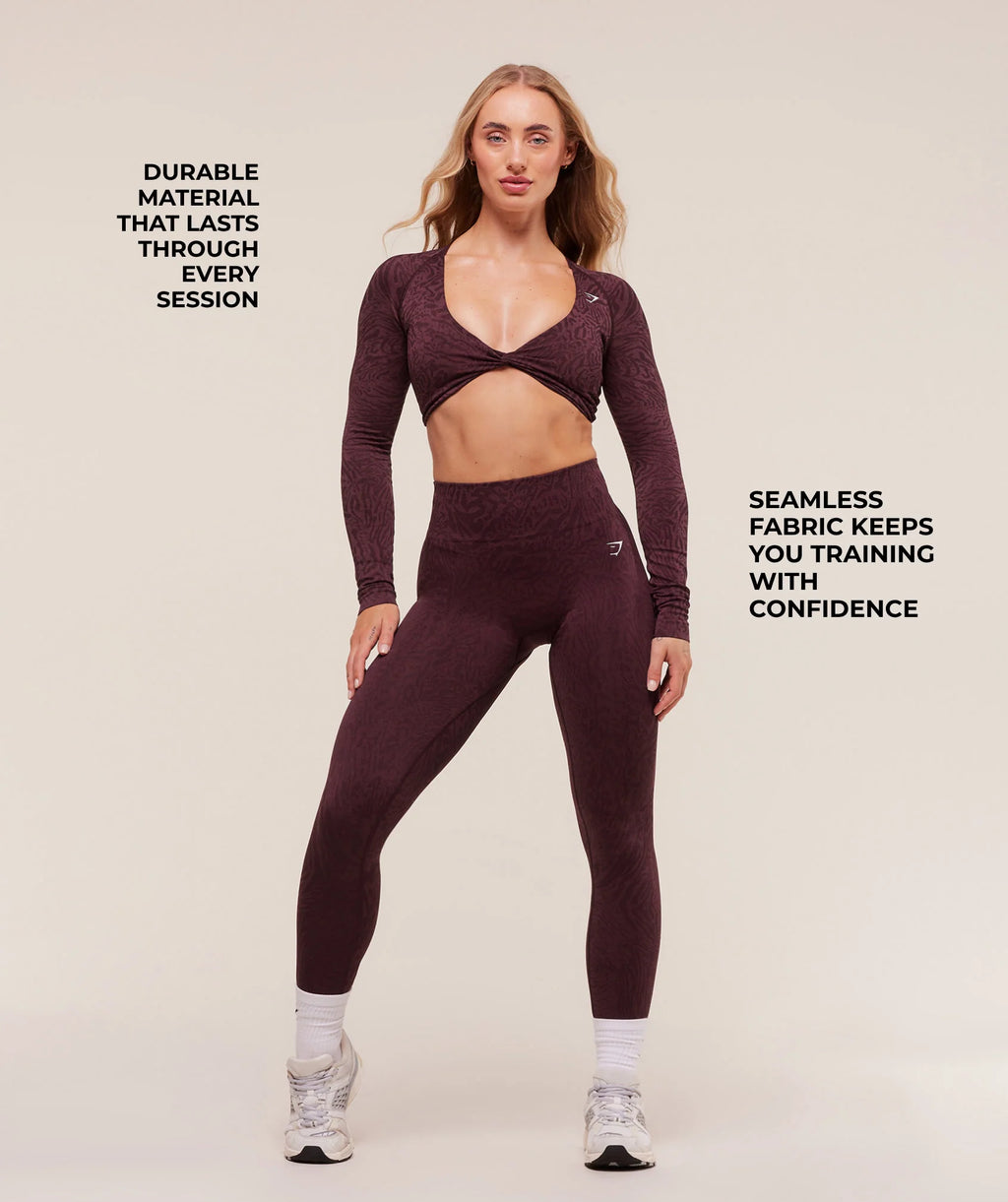 Adapt Animal Long Sleeve Crop Top