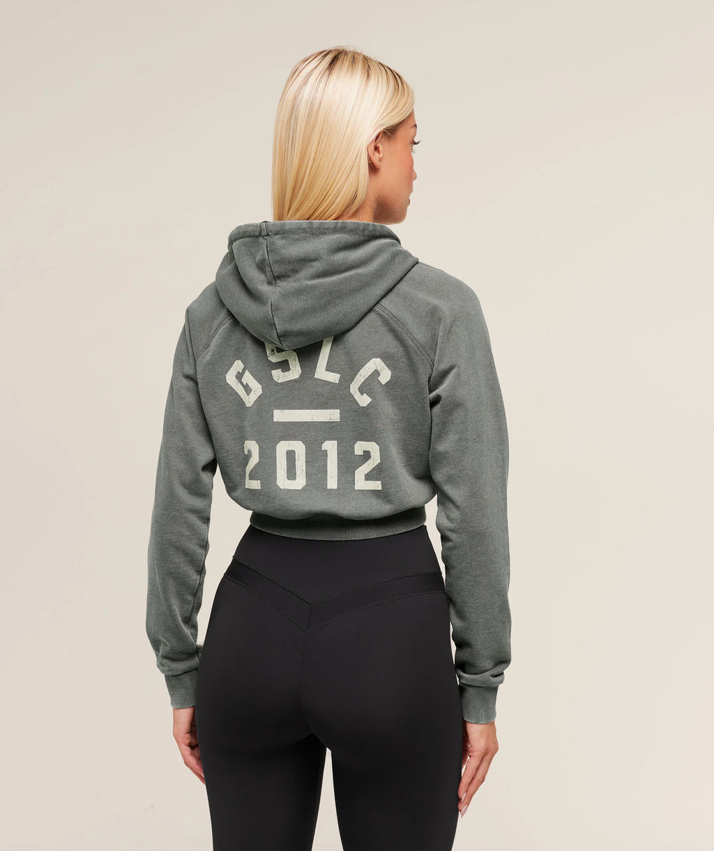 Lifting Club 2012 Graphic Cropped Hoodie