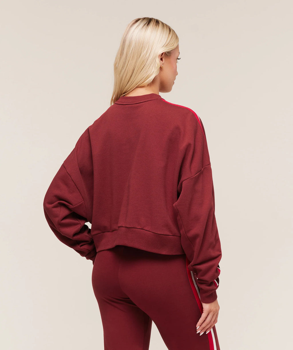 Piping Midi Crew Neck Oversized Fit