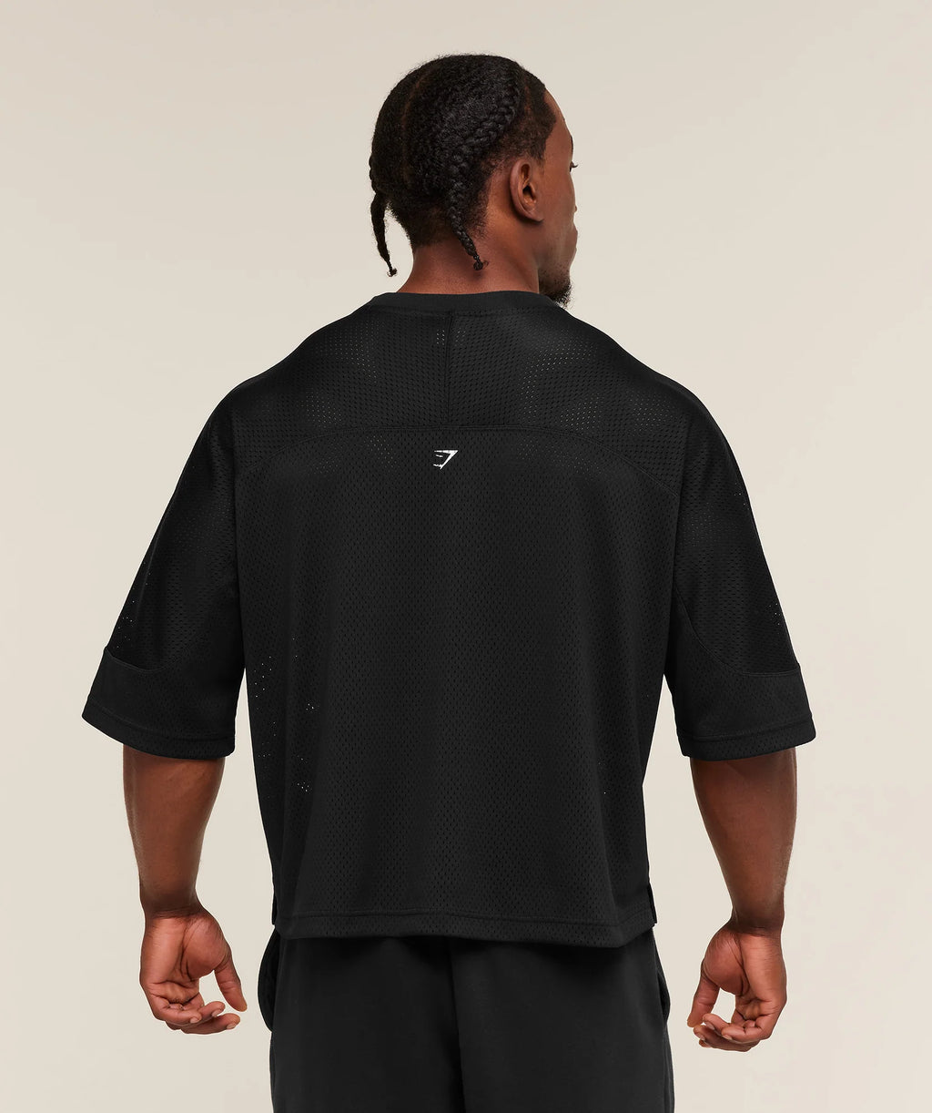 Graphic Mesh Oversized T-Shirt Oversized Fit