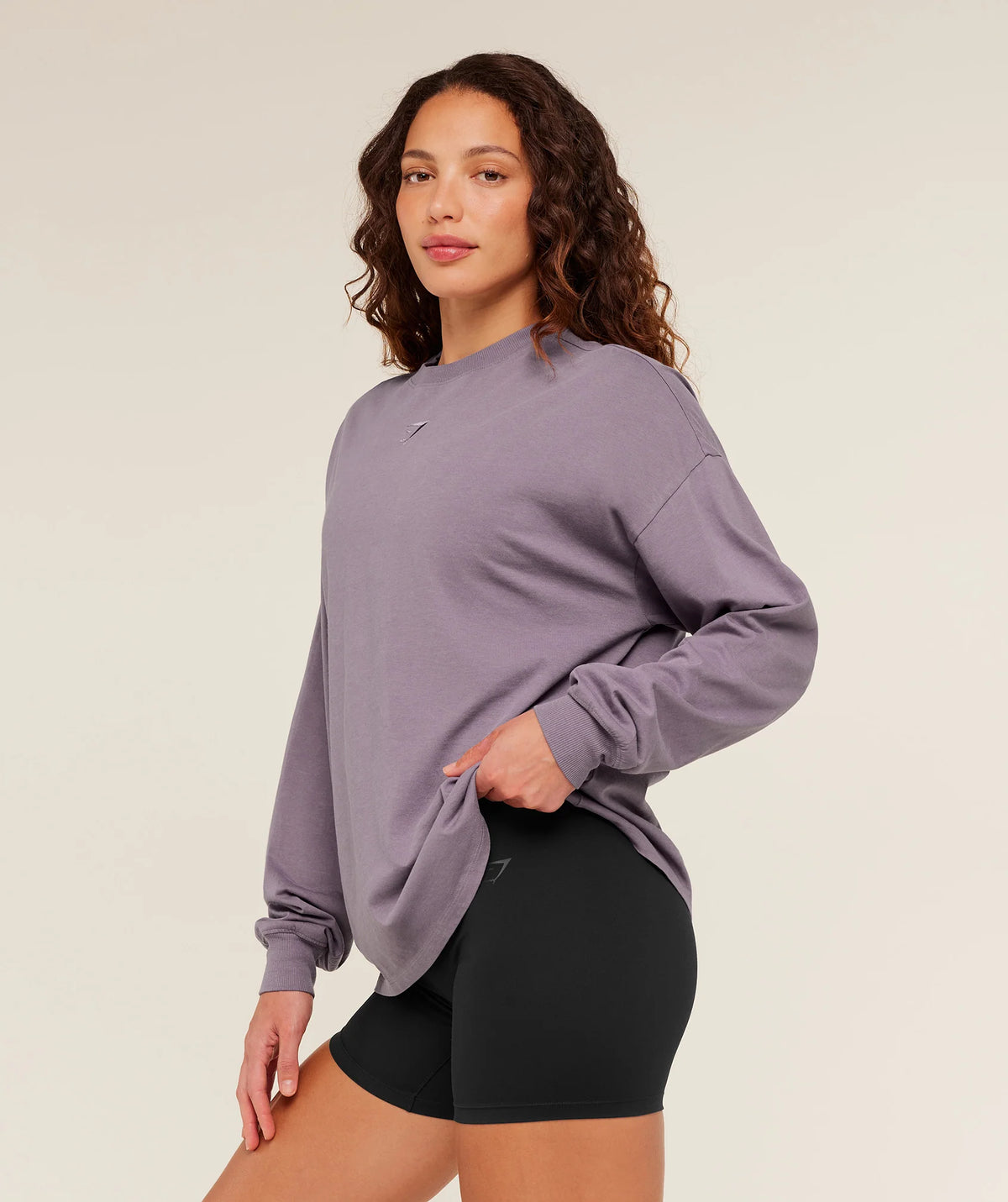 Power Washed Long Sleeve Top Oversized Fit