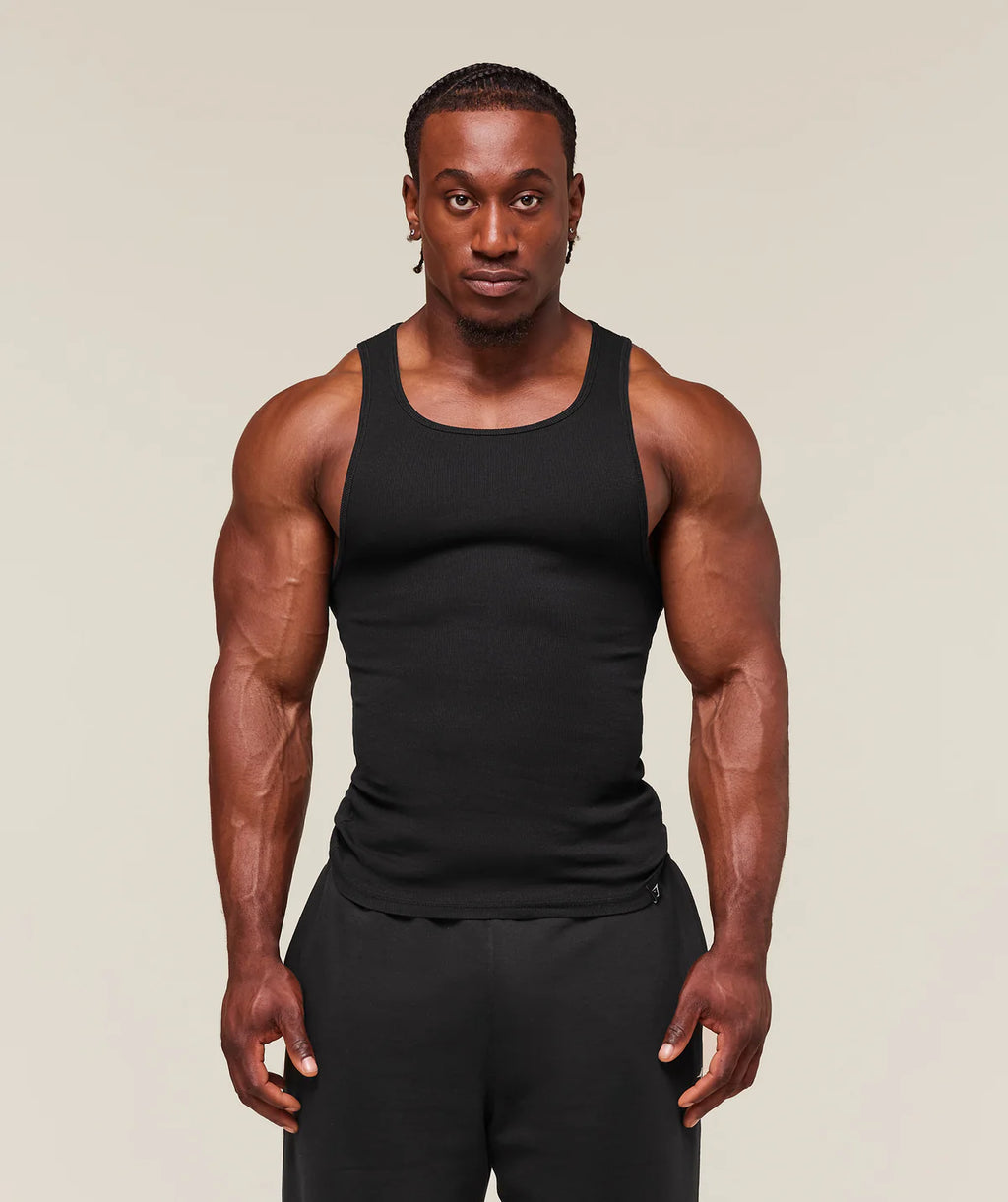 Ribbed Tank 1PK Muscle Fit