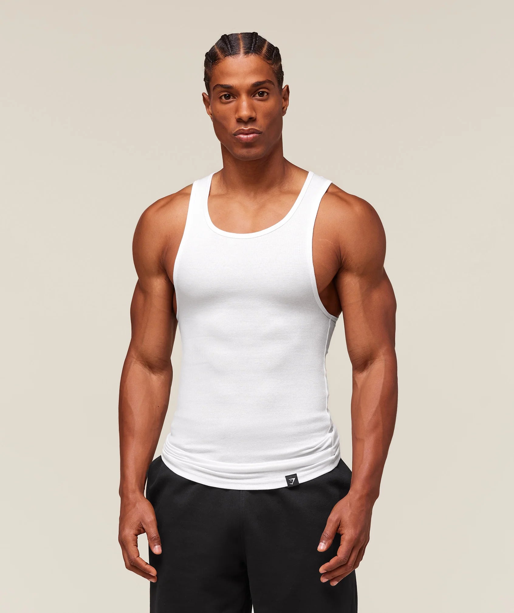 Ribbed Tank 1PK Muscle Fit