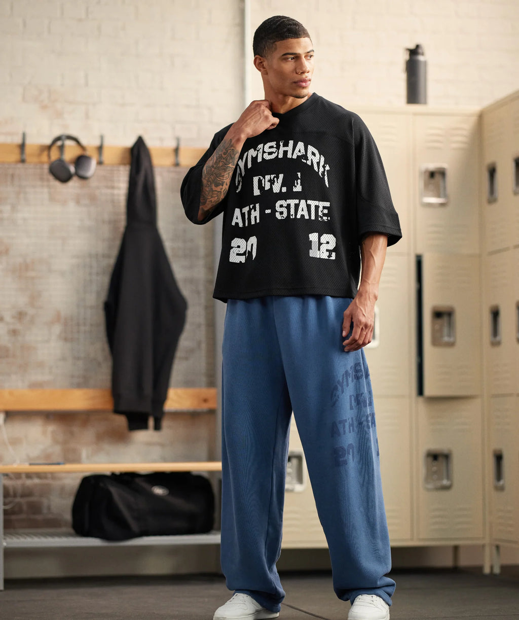 Graphic Mesh Oversized T-Shirt Oversized Fit